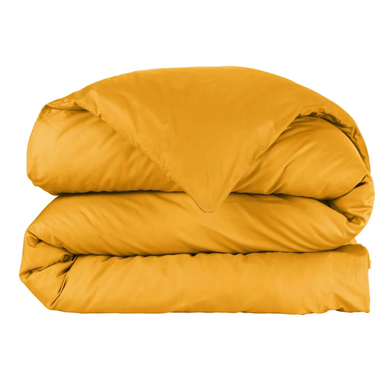 Housse de couette percale de coton (240 x 220 cm) Cali Jaune moutarde