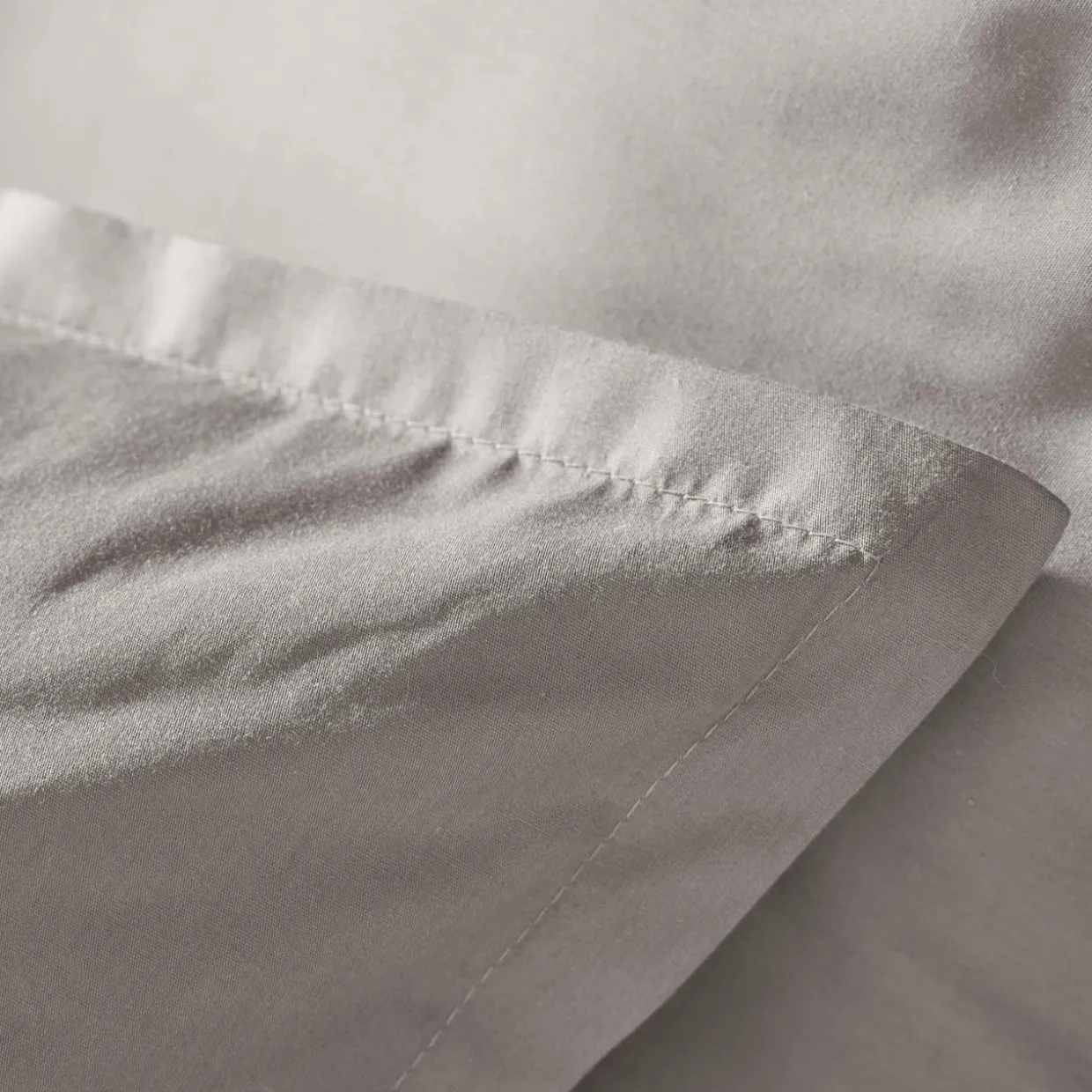 Housse de couette percale de coton (140 x 200 cm) Cali Gris clair