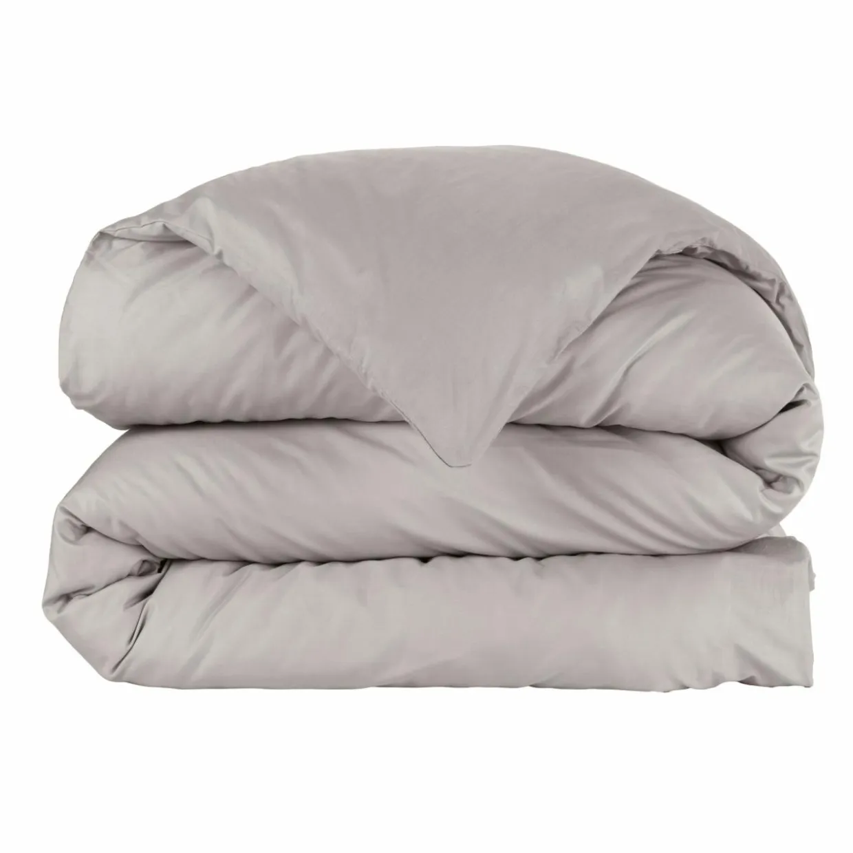 Housse de couette percale de coton (140 x 200 cm) Cali Gris clair
