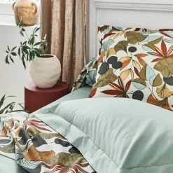 Housse de couette percale de coton (240 x 220 cm) Cascade Multicolore