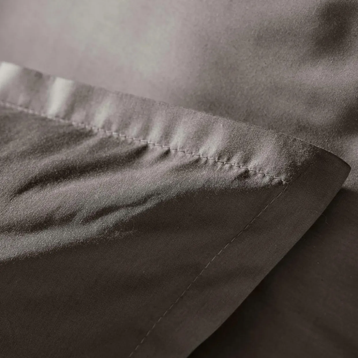 Housse de couette percale de coton (200 x 200 cm) Cali Gris anthracite