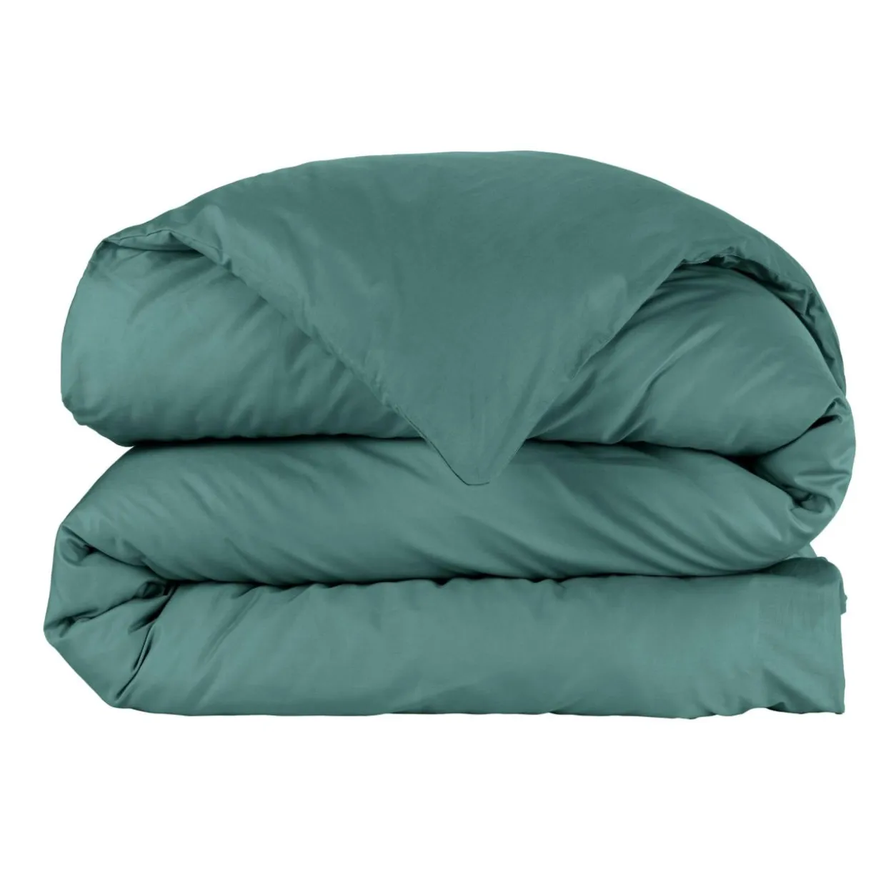 Housse de couette percale de coton (240 x 220 cm) Cali Bleu canard
