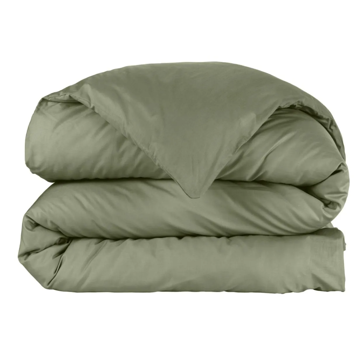 Housse de couette percale de coton (200 x 200 cm) Cali Vert romarin