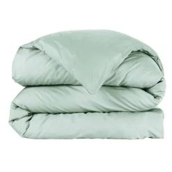 Housse de couette percale de coton (240 x 220 cm) Cali Vert eucalyptus
