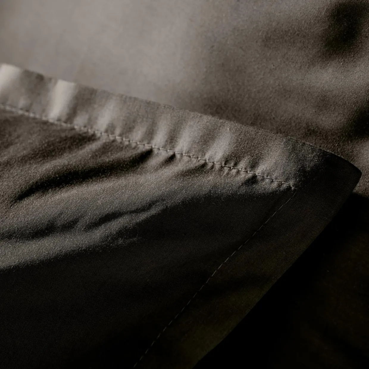 Housse de couette percale de coton (200 x 200 cm) Cali Noire