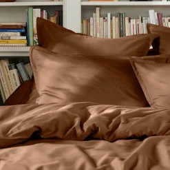 Housse de couette percale de coton (200 x 200 cm) Cali Marron chocolat
