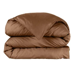 Housse de couette percale de coton (200 x 200 cm) Cali Marron chocolat