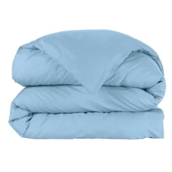 Housse de couette percale de coton (200 x 200 cm) Cali Bleu ciel