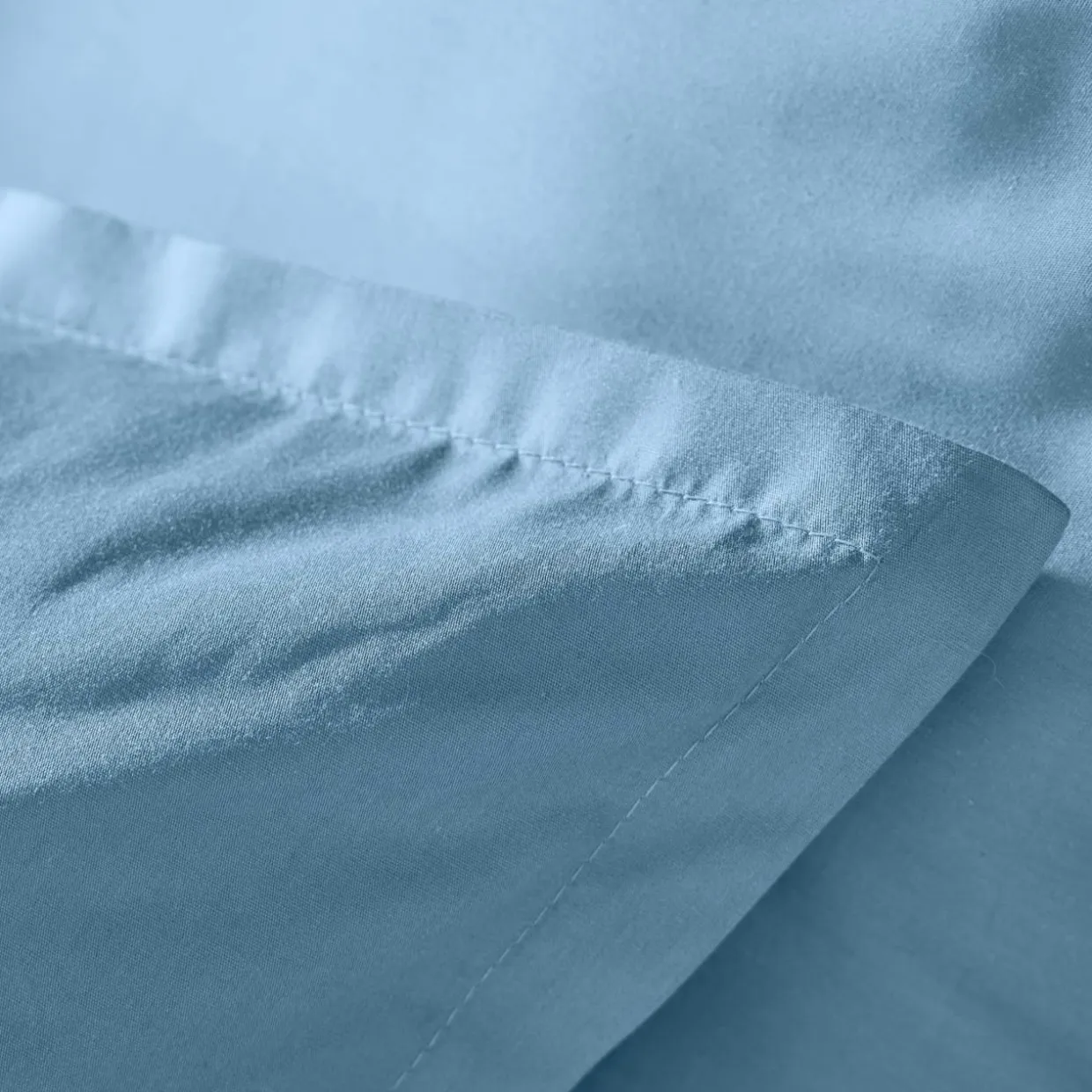 Housse de couette percale de coton (280 x 240 cm) Cali Bleu ciel