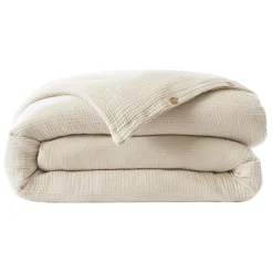Housse de couette quadruple gaze de coton (200 x 200 cm) Victoria x Gaïa Beige pampa