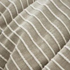 Housse de couette réversible coton texturé et percale (240 x 220 cm) Alice Ecru
