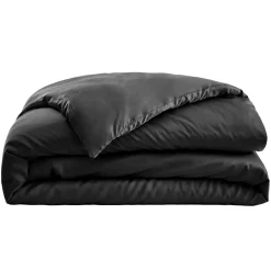 Housse de couette satin de bambou (140 x 200 cm) Sienna Noir