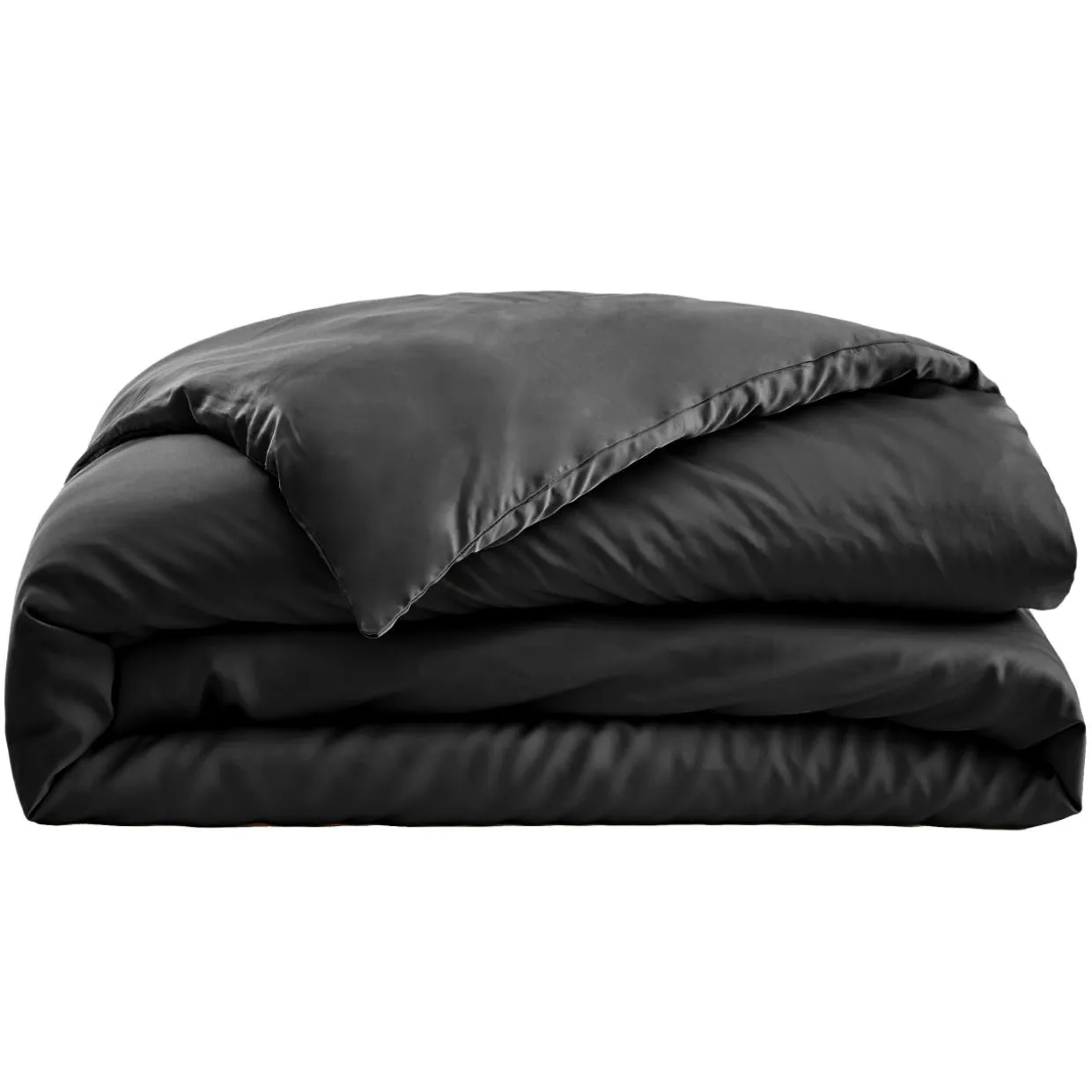 Housse de couette satin de bambou (140 x 200 cm) Sienna Noir