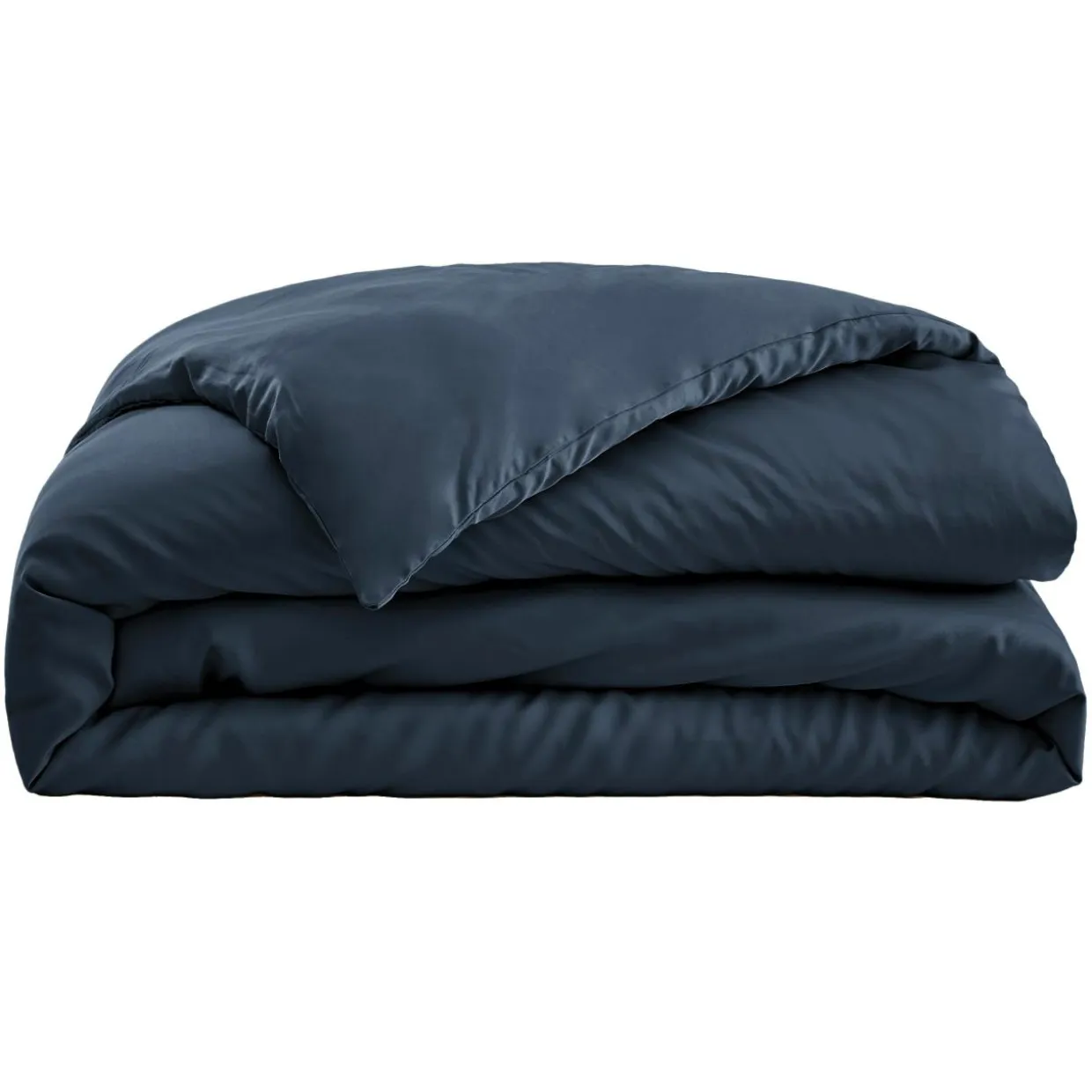 Housse de couette satin de bambou (260 x 240 cm) Sienna Bleu nuit