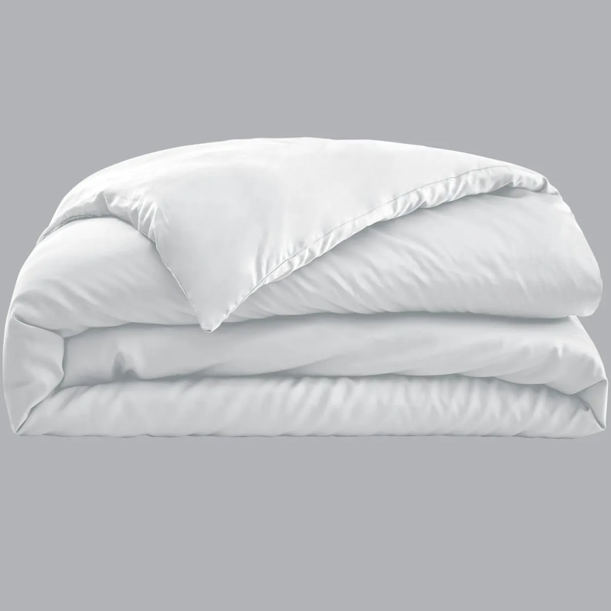 Housse de couette satin de bambou (200 x 200 cm) Sienna Blanc chantilly