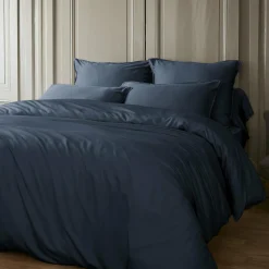 Housse de couette satin de bambou (240 x 220 cm) Sienna Bleu nuit