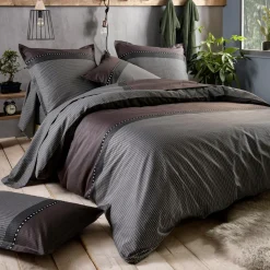 Housse de couette satin de coton (300 x 240 cm) Enzo Noire
