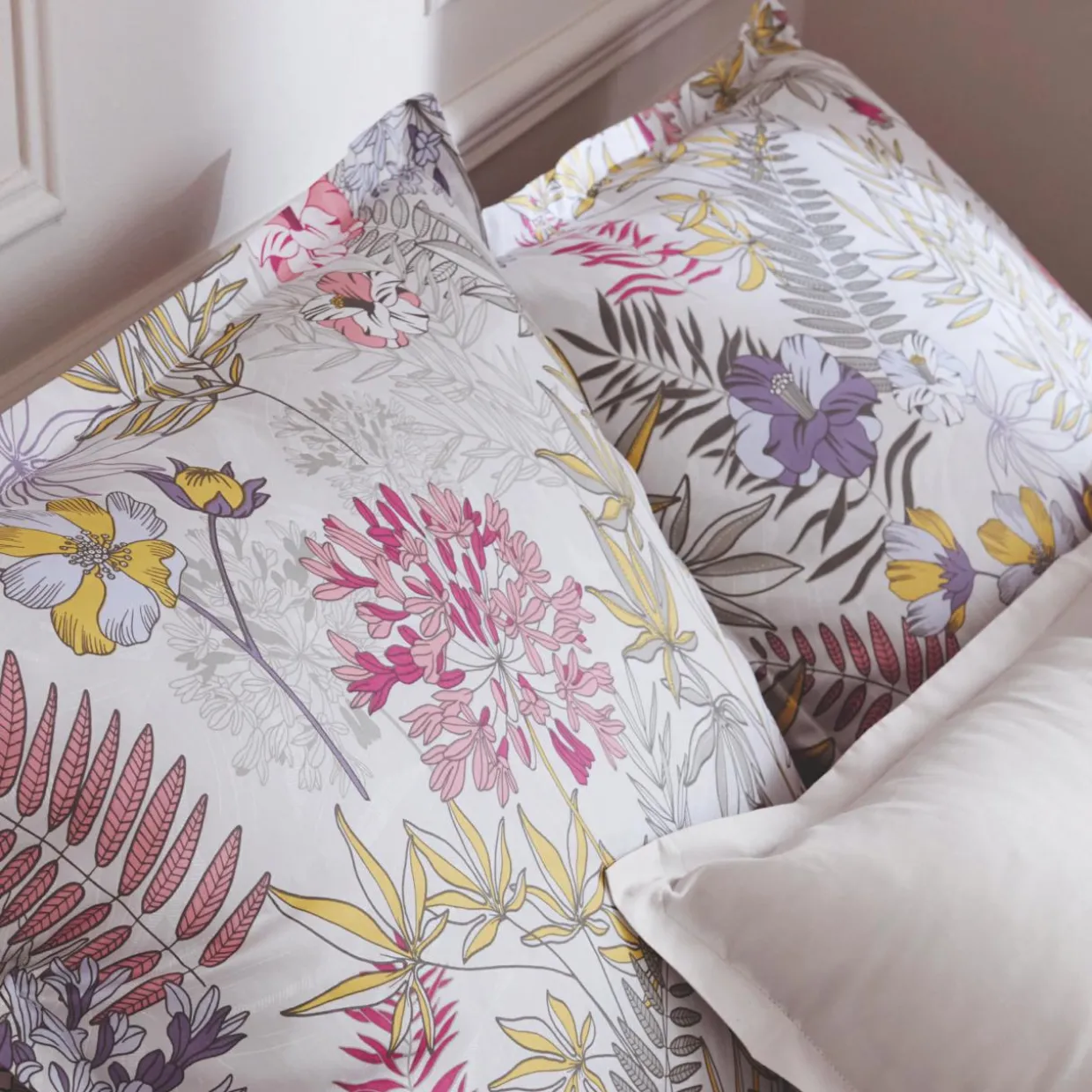 Housse de couette satin de coton (280 x 240 cm) Anaïs Multicolore