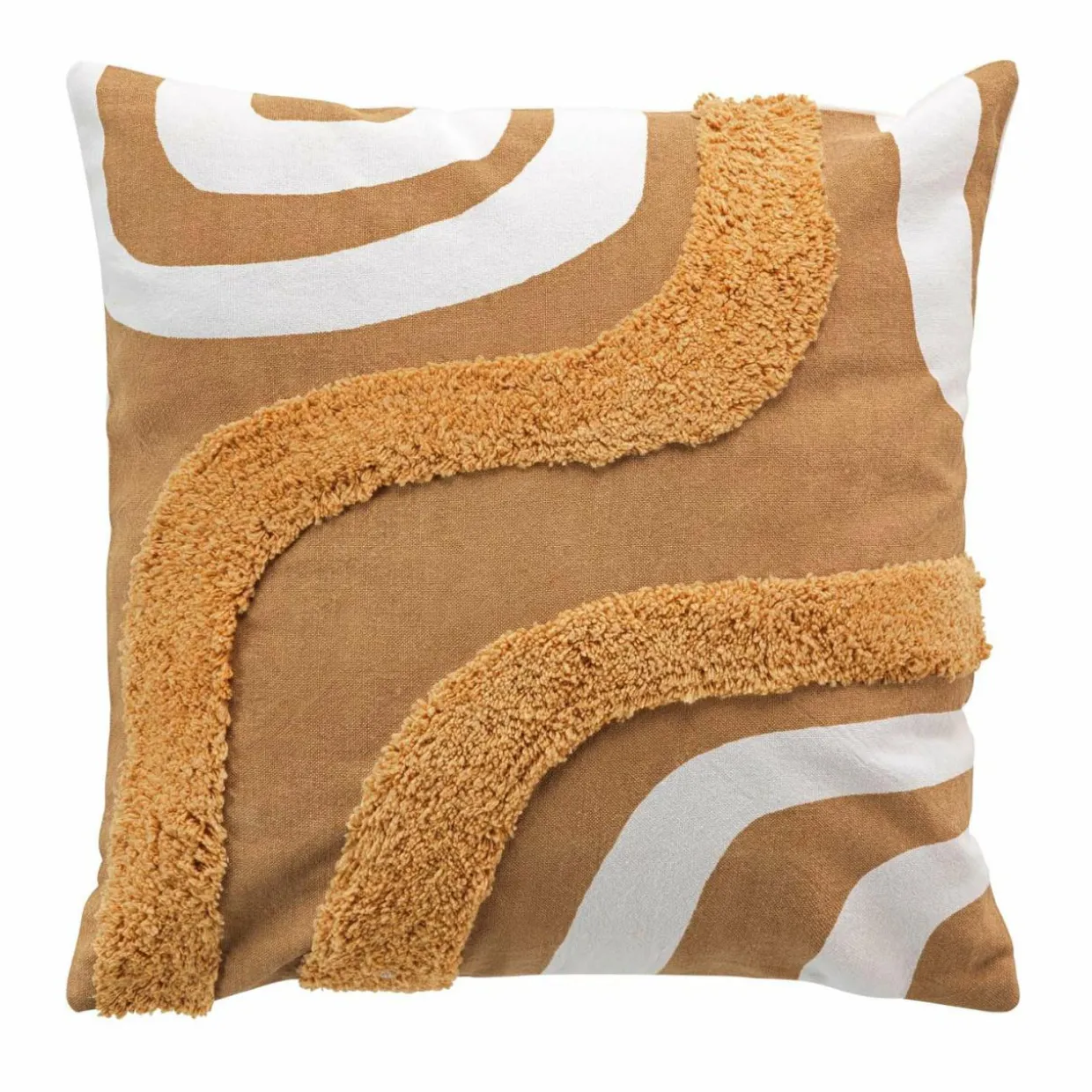 Housse de coussin carrée coton (40 x 40 cm) Mirade Camel