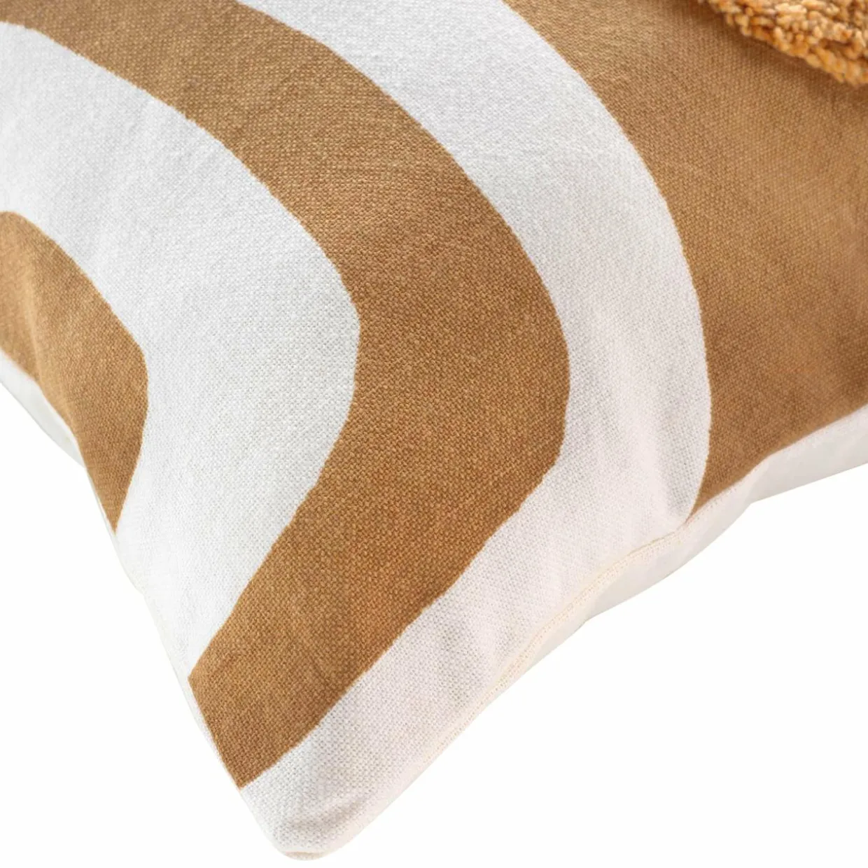 Housse de coussin carrée coton (40 x 40 cm) Mirade Camel