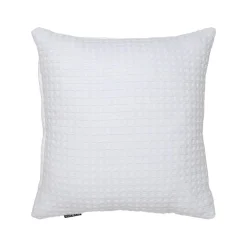 Housse de coussin carrée coton nid d'abeille (40 x 40 cm) Maya Blanche