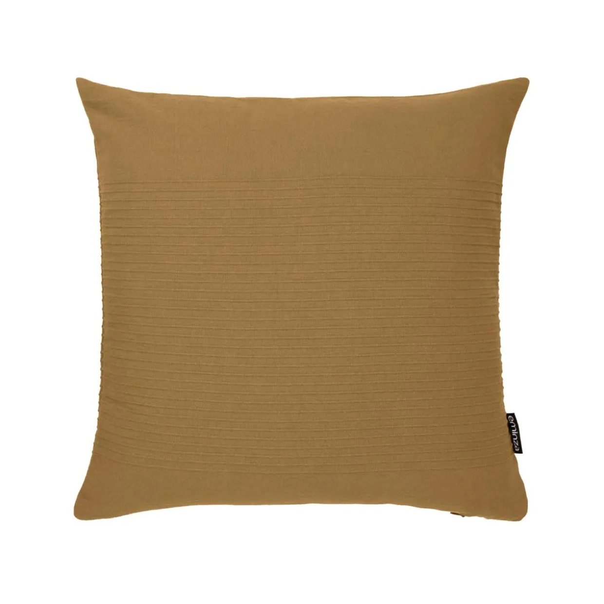 Housse de coussin carrée coton tissé (40 x 40 cm) Léa Camel