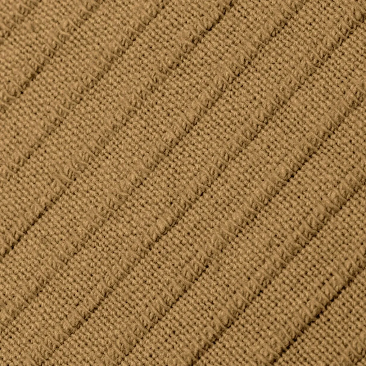 Housse de coussin carrée coton tissé (40 x 40 cm) Léa Camel
