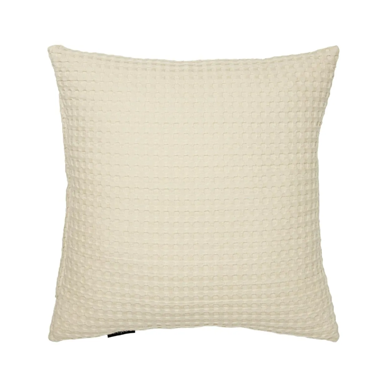 Housse de coussin carrée coton nid d'abeille (40 x 40 cm) Maya Beige pampa