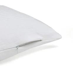 Housse de coussin carrée coton tissé (40 x 40 cm) Léa Blanche