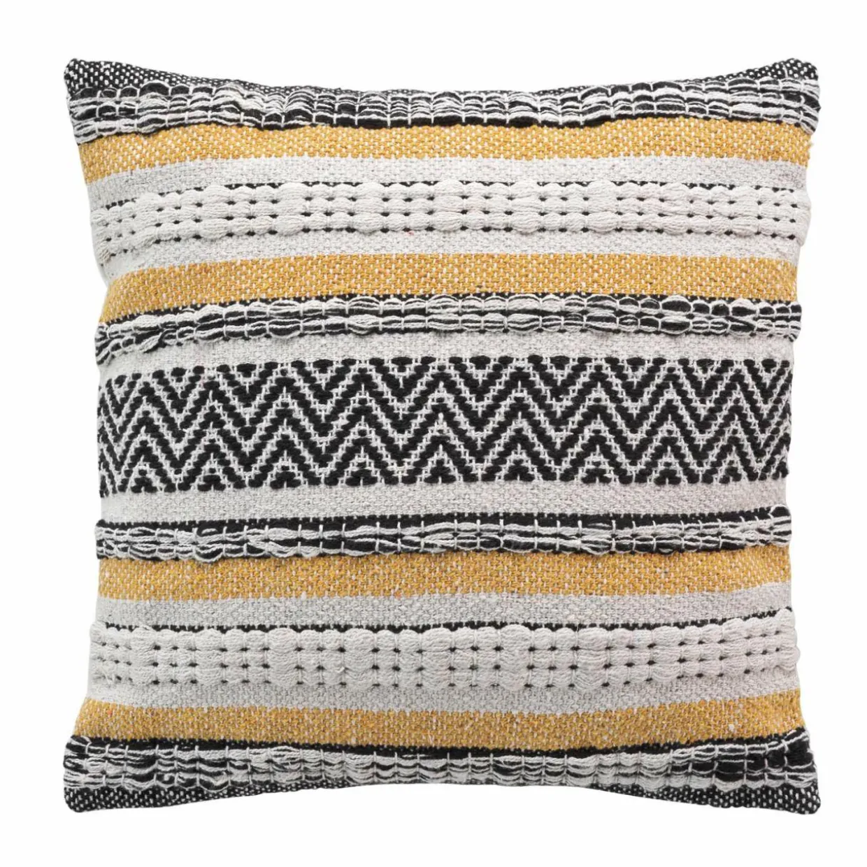 Housse de coussin carrée coton (40 x 40 cm) Elna Jaune ocre