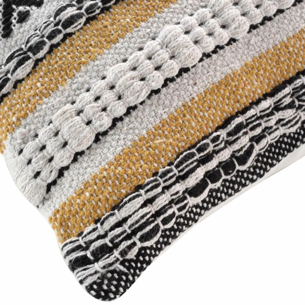 Housse de coussin carrée coton (40 x 40 cm) Elna Jaune ocre