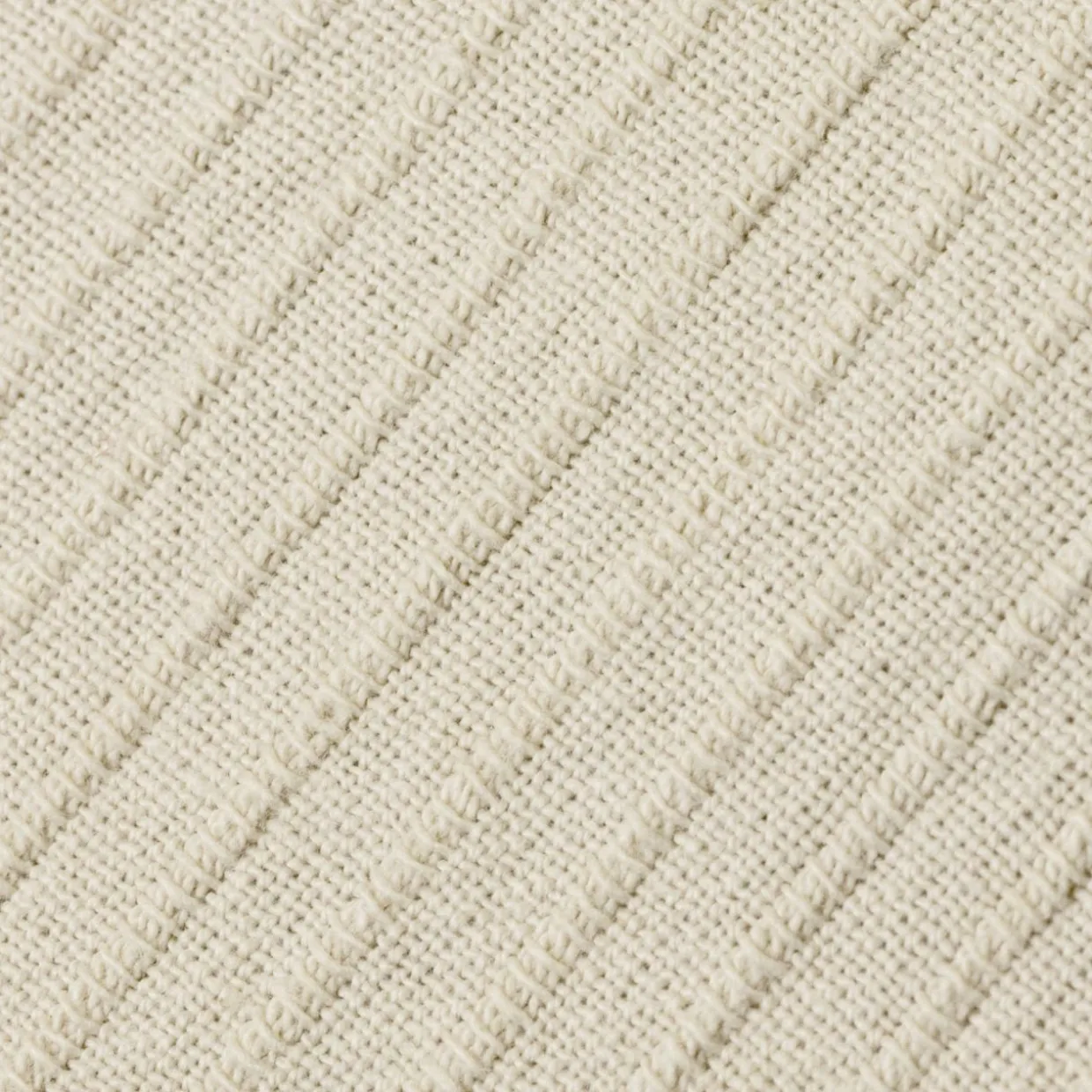 Housse de coussin carrée coton tissé (40 x 40 cm) Léa Beige pampa