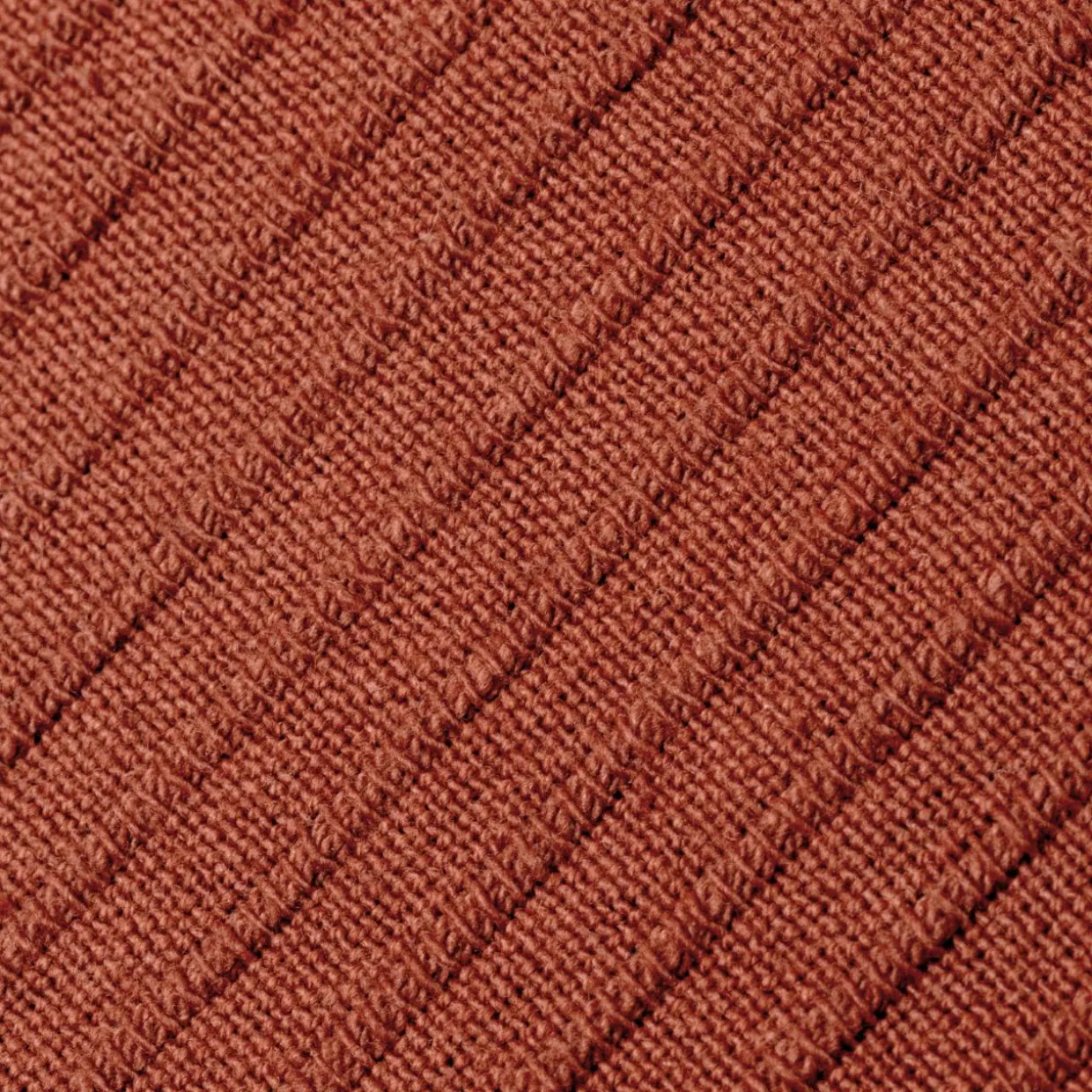 Housse de coussin carrée coton tissé (40 x 40 cm) Léa Terracotta
