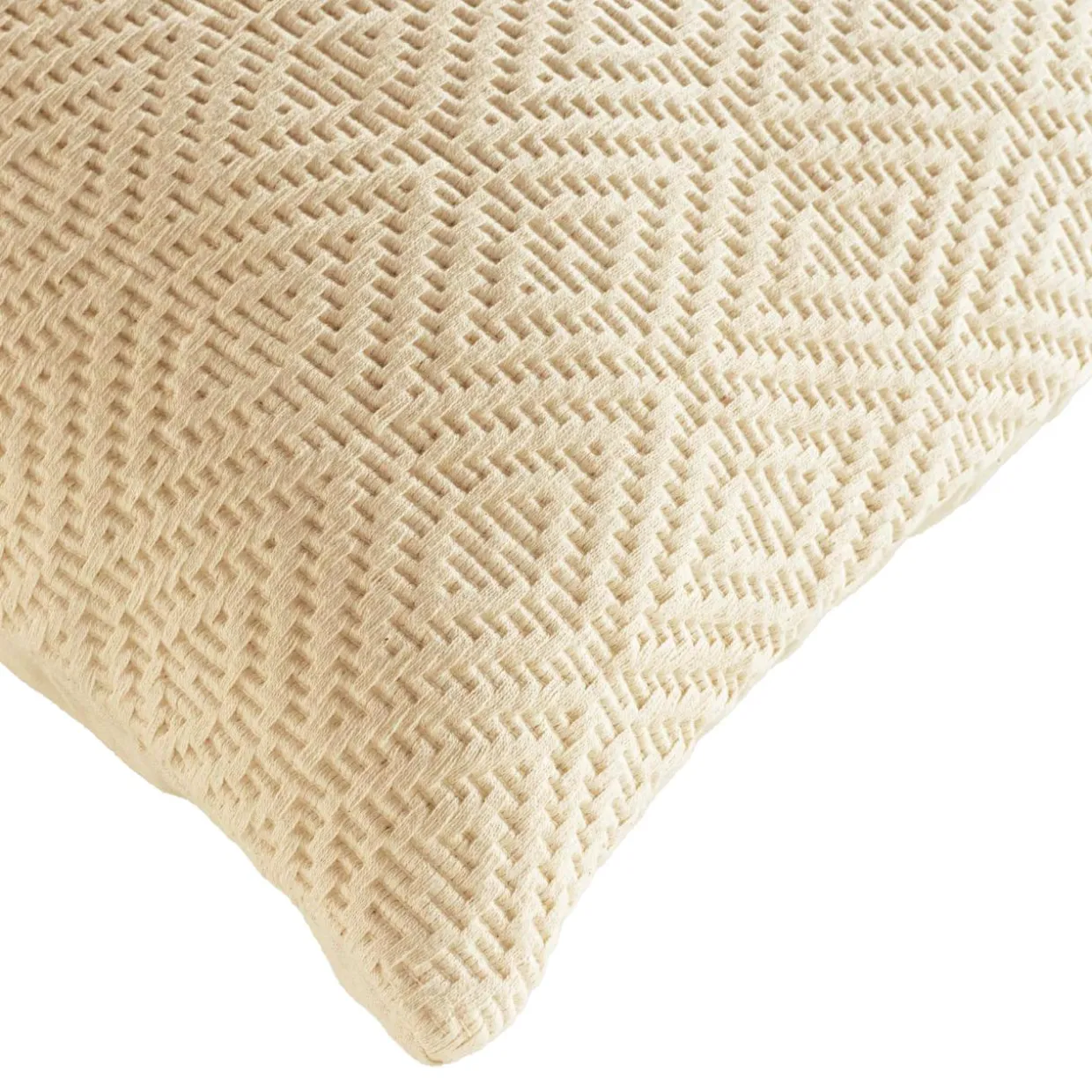 Housse de coussin carrée en coton (40 x 40 cm) Sylvia Ecru