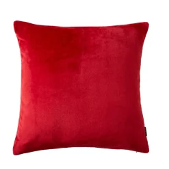 Housse de coussin carrée flanelle (60 x 60 cm) Didou Rouge