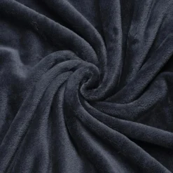 Housse de coussin carrée flanelle (45 x 45 cm) Didou Gris anthracite