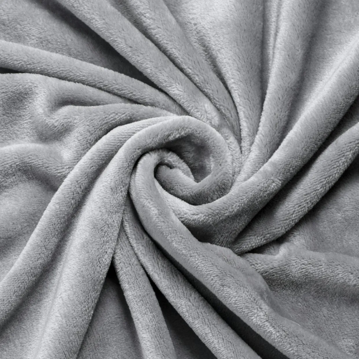 Housse de coussin carrée flanelle (45 x 45 cm) Didou Gris clair