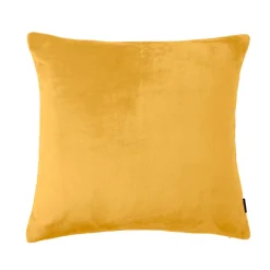 Housse de coussin carrée flanelle (60 x 60 cm) Didou Jaune moutarde