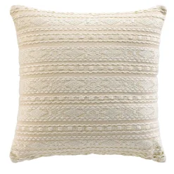 Housse de coussin carrée polycoton (40 x 40 cm) Ilies Ecru