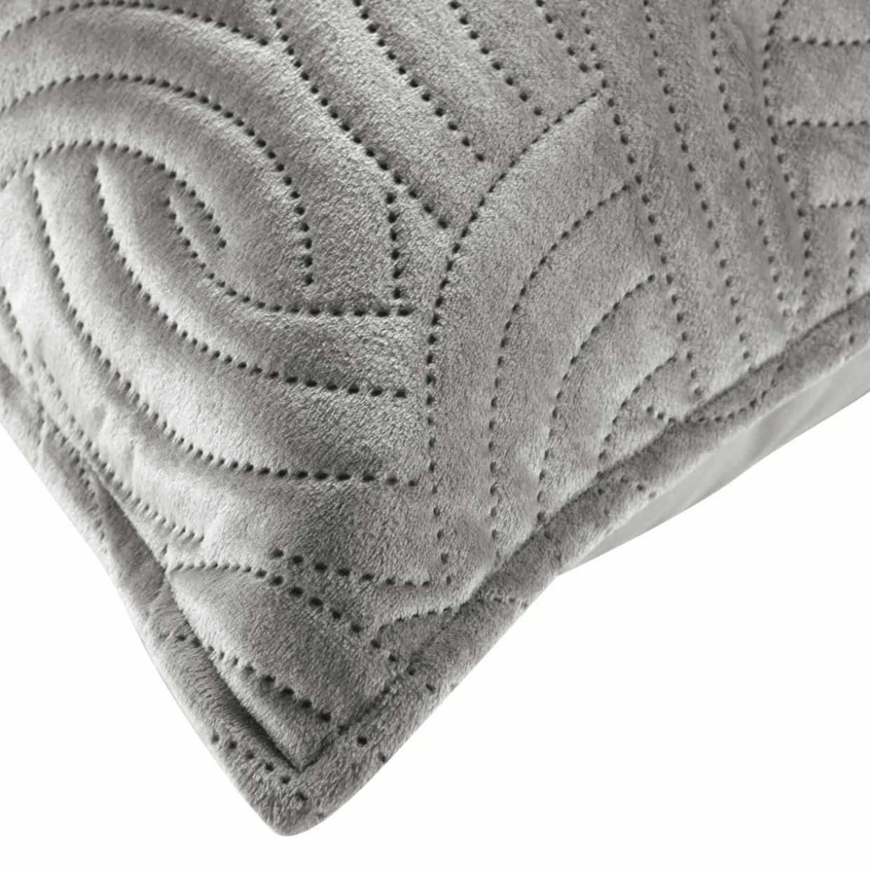 Housse de coussin carrée velours (60 x 60 cm) Solange Grise