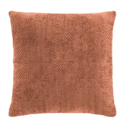 Housse de coussin carrée velours chenille (40 x 40 cm) Leo Rose