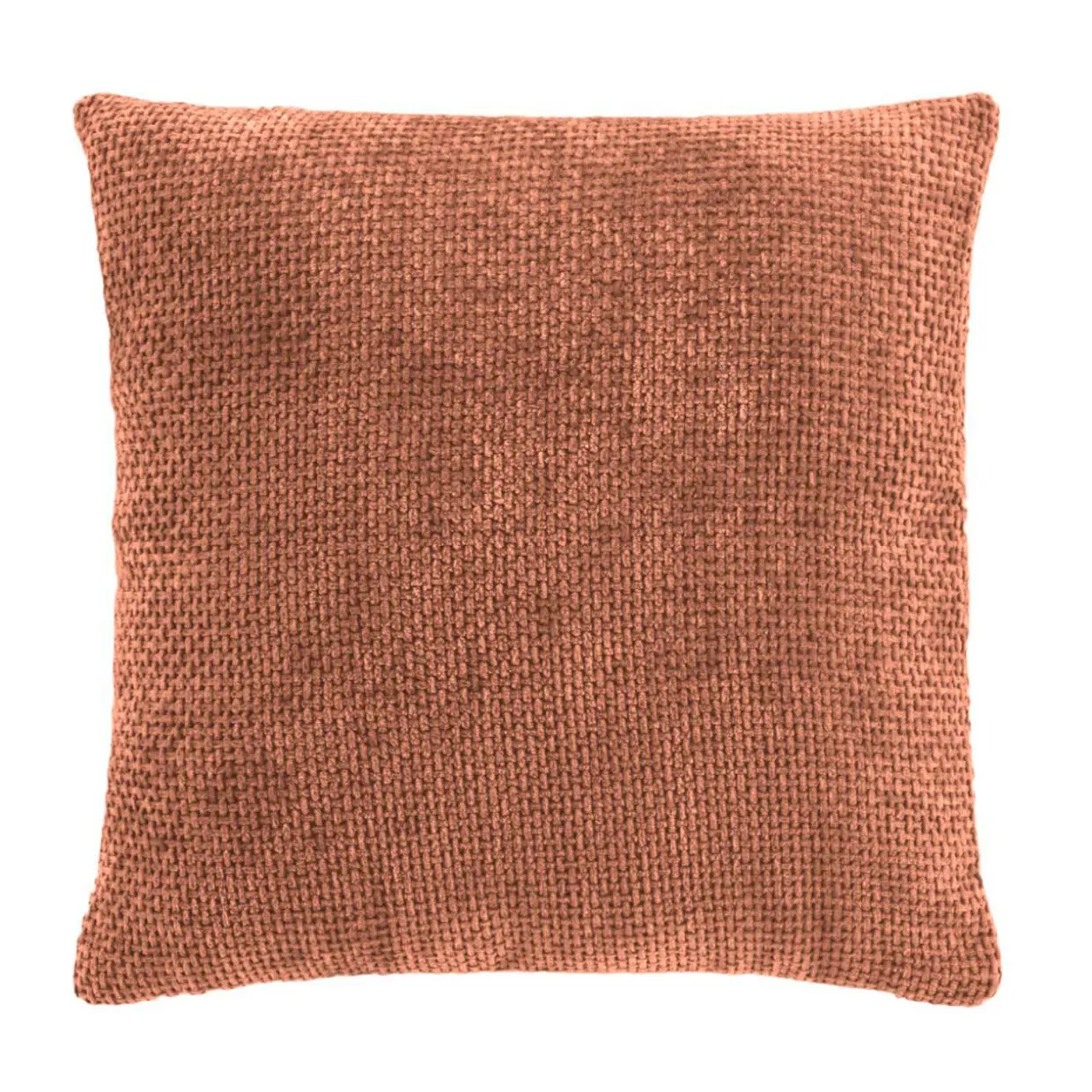 Housse de coussin carrée velours chenille (40 x 40 cm) Leo Rose