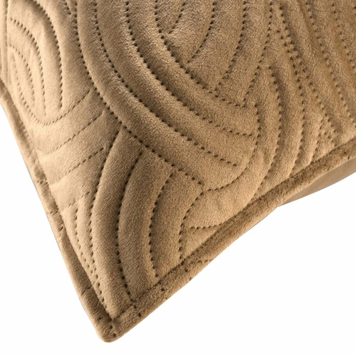 Housse de coussin carrée velours (60 x 60 cm) Solange Taupe