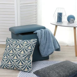 Housse de coussin carrée (40 x 40 cm) Dory Bleue