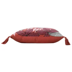 Housse de coussin coton pompons (40 x 40 cm) Wallis Rose