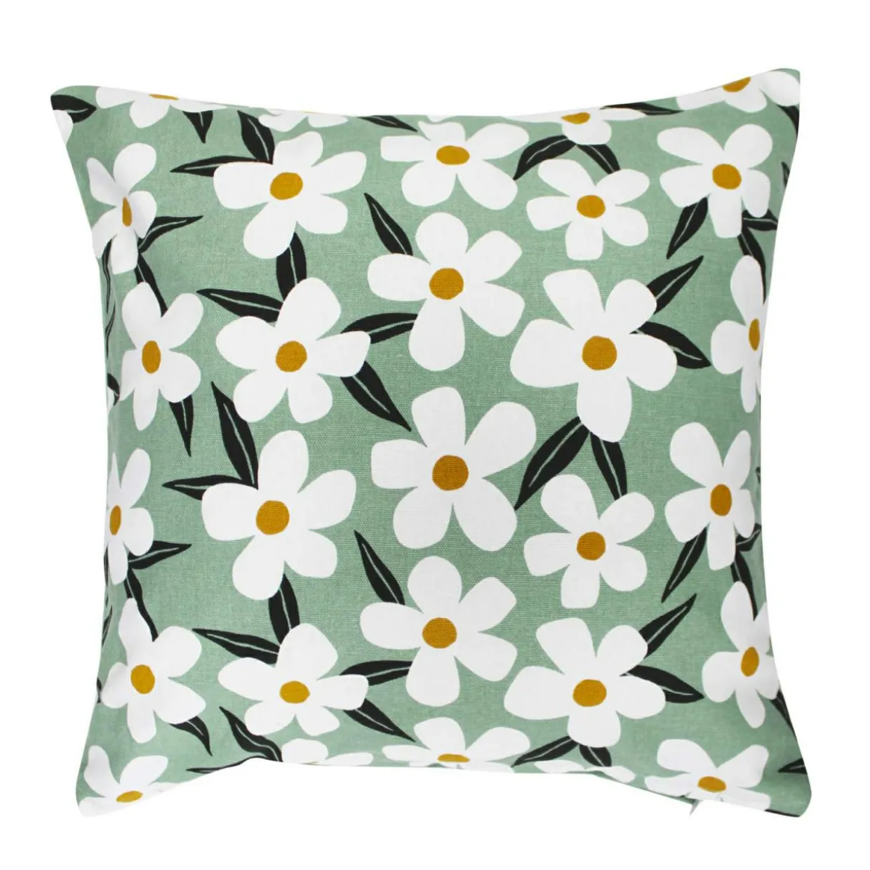 Housse de coussin coton (40 x 40 cm) Darcy Vert sauge