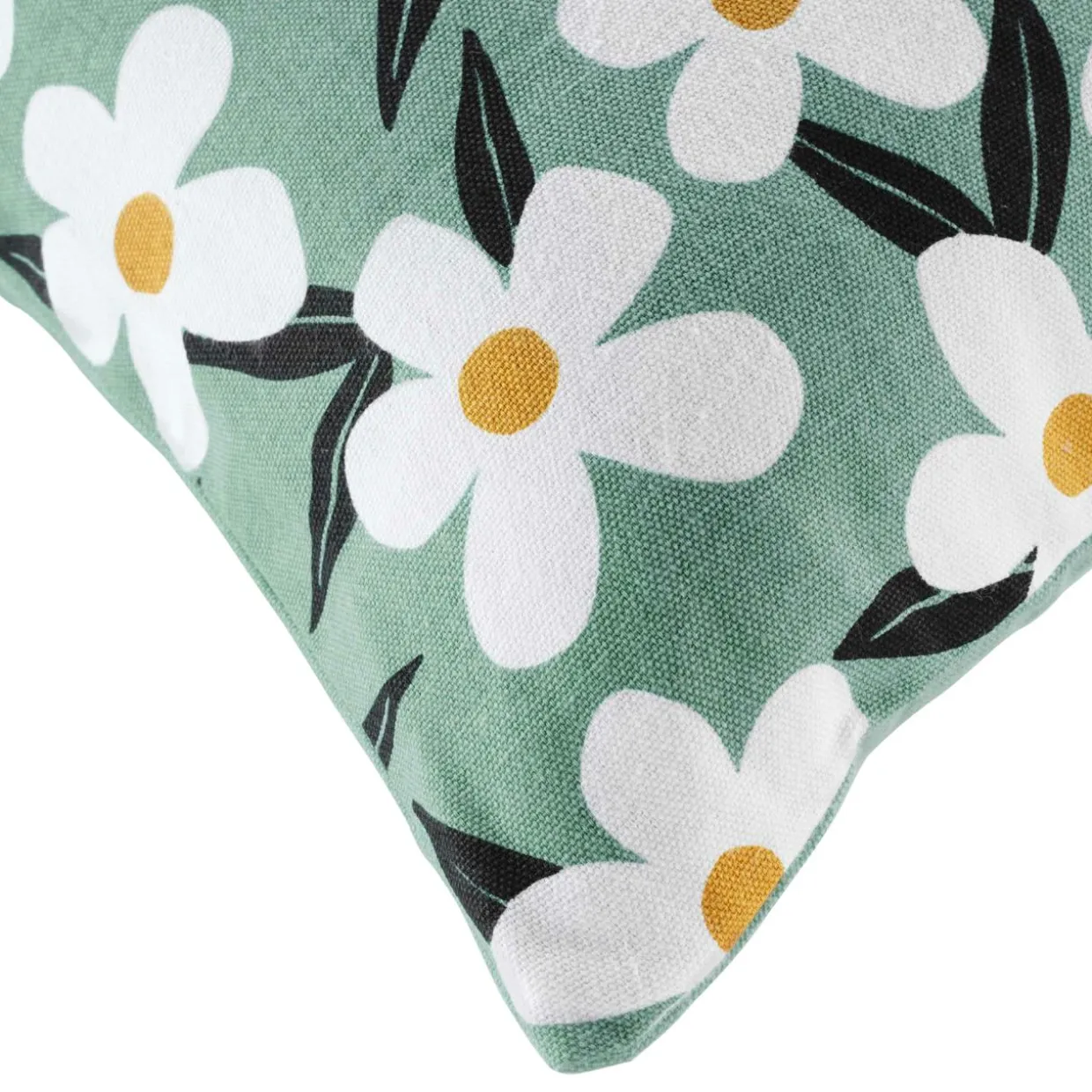 Housse de coussin coton (40 x 40 cm) Darcy Vert sauge
