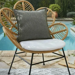 Housse de coussin extérieur carrée (45 x 45 cm) Naia Vert nénuphar