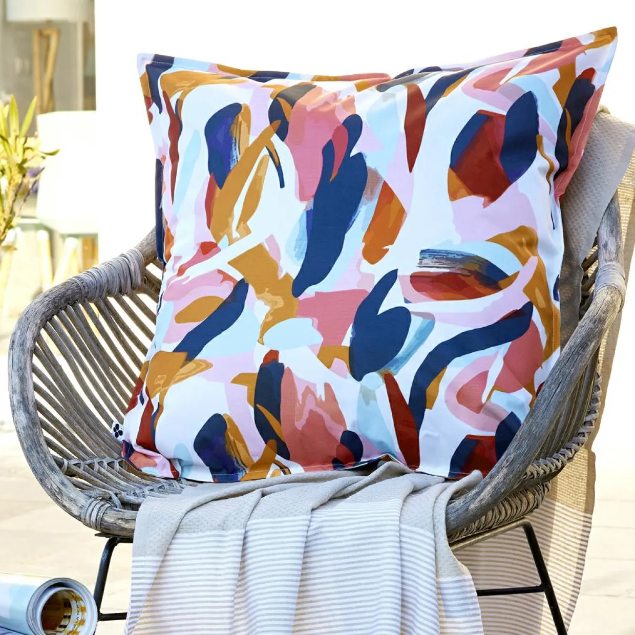 Housse de coussin extérieur carrée (60 x 60 cm) Julianne Multicolore