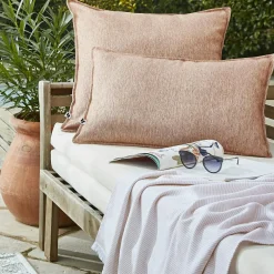 Housse de coussin extérieur carrée (45 x 45 cm) Naia Corail